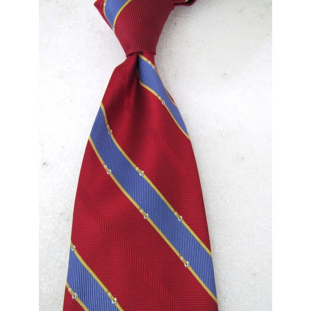 Brooks Brothers 1818 Red Blue Traditional Repp Silk Tie